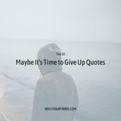Maybe It's Time to Give Up Quotes